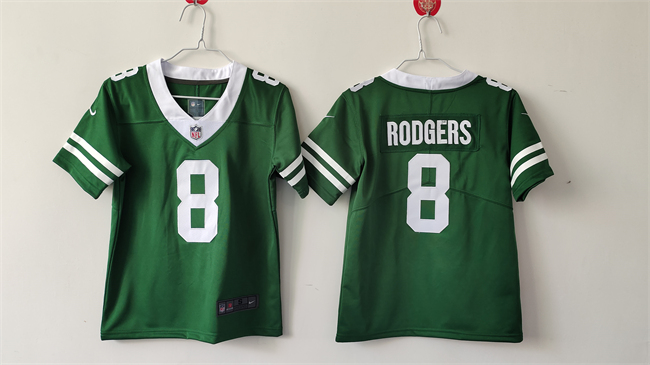 Women's New York Jets #8 Aaron Rodgers Green Vapor Stitched Jersey(Run Small) Women's New York Jets #8 Aaron Rodgers Green Vapor Stitched Jersey(Run Small)