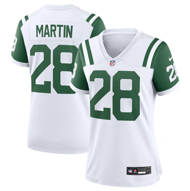 Women's New York Jets #28 Curtis Martin White Classic Alternate Stitched Jersey(Run Small) Women's New York Jets #28 Curtis Martin White Classic Alternate Stitched Jersey(Run Small)