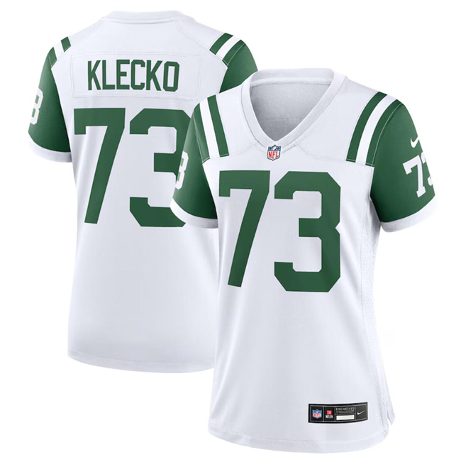 Women's New York Jets #73 Joe Klecko White Classic Alternate Stitched Jersey(Run Small) Women's New York Jets #73 Joe Klecko White Classic Alternate Stitched Jersey(Run Small)
