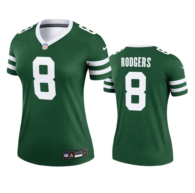 Women's New York Jets #8 Aaron Rodgers Green 2024 Stitched Football Jersey(Run Small) Women's New York Jets #8 Aaron Rodgers Green 2024 Stitched Football Jersey(Run Small)