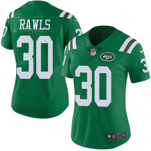 Women's Nike Jets #30 Thomas Rawls Green Women's Stitched NFL Limited Rush Jersey Women's Nike Jets #30 Thomas Rawls Green Women's Stitched NFL Limited Rush Jersey