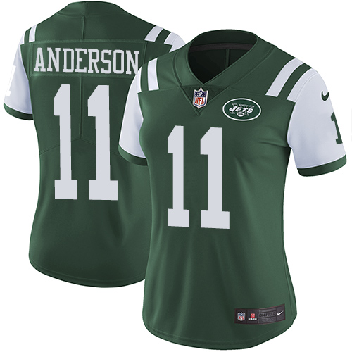 Nike Jets #11 Robby Anderson Green Team Color Women's Stitched NFL Vapor Untouchable Limited Jersey Nike Jets #11 Robby Anderson Green Team Color Women's Stitched NFL Vapor Untouchable Limited Jersey