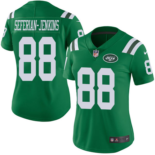 Nike Jets #88 Austin Seferian-Jenkins Green Women's Stitched NFL Limited Rush Jersey Nike Jets #88 Austin Seferian-Jenkins Green Women's Stitched NFL Limited Rush Jersey