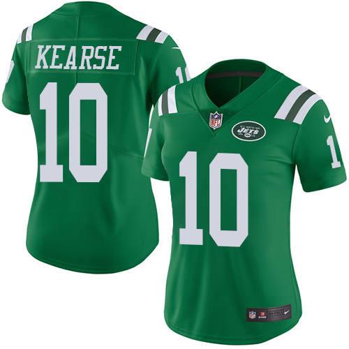 Nike Jets #10 Jermaine Kearse Green Women's Stitched NFL Limited Rush Jersey Nike Jets #10 Jermaine Kearse Green Women's Stitched NFL Limited Rush Jersey