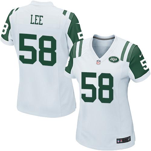 Nike Jets #58 Darron Lee White Women's Stitched NFL Elite Jersey Nike Jets #58 Darron Lee White Women's Stitched NFL Elite Jersey