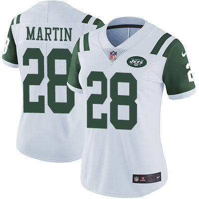 Nike Jets #28 Curtis Martin White Women's Stitched NFL Vapor Untouchable Limited Jersey Nike Jets #28 Curtis Martin White Women's Stitched NFL Vapor Untouchable Limited Jersey