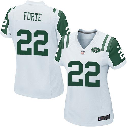 Nike Jets #22 Matt Forte White Women's Stitched NFL Elite Jersey Nike Jets #22 Matt Forte White Women's Stitched NFL Elite Jersey