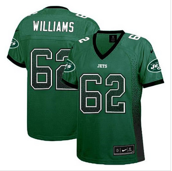 Women New Jets #62 Leonard Williams Green Team Color Stitched NFL Elite Drift Fashion Jersey Women New Jets #62 Leonard Williams Green Team Color Stitched NFL Elite Drift Fashion Jersey