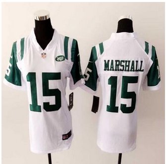 Women New Jets #15 Brandon Marshall White Stitched NFL Elite Jersey Women New Jets #15 Brandon Marshall White Stitched NFL Elite Jersey