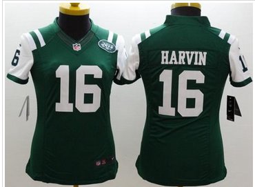 Women's NEW Jets #16 Percy Harvin Green Team Color NFL Limited Jersey Women's NEW Jets #16 Percy Harvin Green Team Color NFL Limited Jersey
