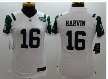 Women's NEW Jets #16 Percy Harvin White NFL Limited Jersey Women's NEW Jets #16 Percy Harvin White NFL Limited Jersey