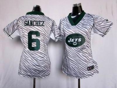 NEW Women New York Jets #6 Mark Sanchez jerseys(fem fan zebra) NEW Women New York Jets #6 Mark Sanchez jerseys(fem fan zebra)