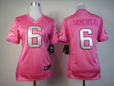NEW Women New York Jets #6 Mark Sanchez Pink Jerseys(love s) NEW Women New York Jets #6 Mark Sanchez Pink Jerseys(love s)