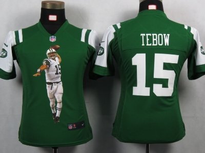 Womens NEW New York Jets 15 Tebow Green Portrait Fashion Game Jerseys Womens NEW New York Jets 15 Tebow Green Portrait Fashion Game Jerseys