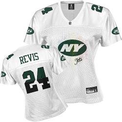 New York Jets #24 Revis White Fem Fan Women Jerseys