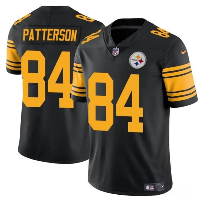 Women's Pittsburgh Steelers #84 Cordarrelle Patterson Black Color Rush Stitched Football Jersey(Run Small) Women's Pittsburgh Steelers #84 Cordarrelle Patterson Black Color Rush Stitched Football Jersey(Run Small)
