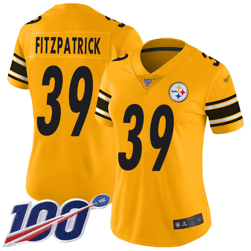 Steelers #39 Minkah Fitzpatrick Gold Women's Stitched Football Limited Inverted Legend 100th Season Jersey Steelers #39 Minkah Fitzpatrick Gold Women's Stitched Football Limited Inverted Legend 100th Season Jersey