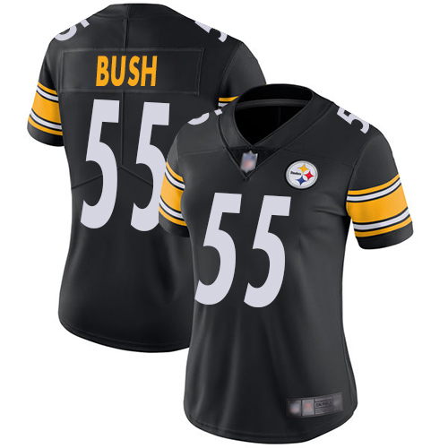 Steelers #55 Devin Bush Black Team Color Women's Stitched Football Vapor Untouchable Limited Jersey Steelers #55 Devin Bush Black Team Color Women's Stitched Football Vapor Untouchable Limited Jersey