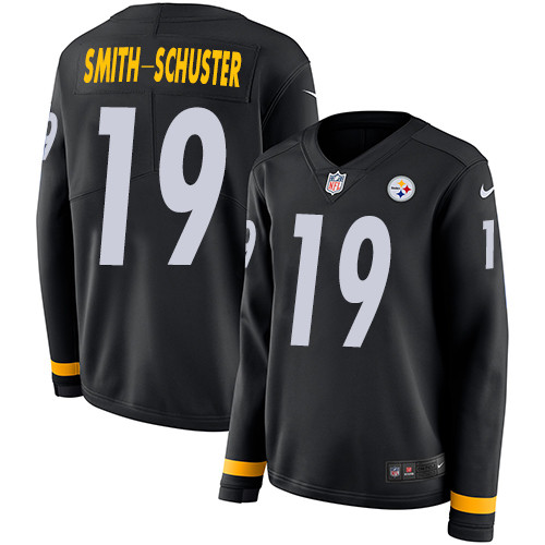 Nike Steelers #19 JuJu Smith-Schuster Black Team Color Women's