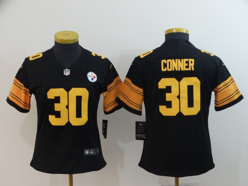 Women Nike Steelers 30 James Conner Black Women Color Rush Limited Jersey Women Nike Steelers 30 James Conner Black Women Color Rush Limited Jersey