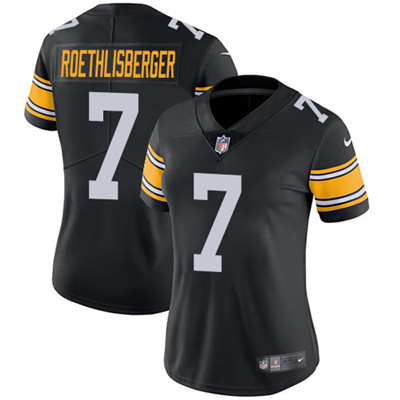 Nike Steelers #7 Ben Roethlisberger Black Alternate Women's Stitched NFL Vapor Untouchable Limited Jersey Nike Steelers #7 Ben Roethlisberger Black Alternate Women's Stitched NFL Vapor Untouchable Limited Jersey