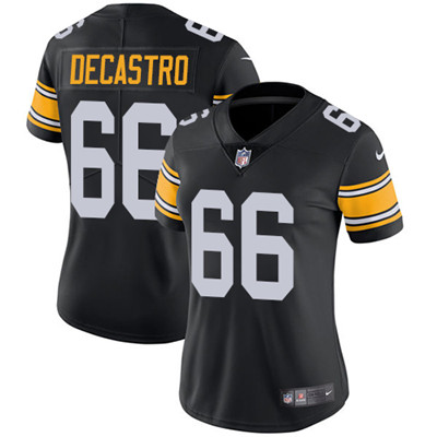 Nike Steelers #66 David DeCastro Black Alternate Women's Stitched NFL Vapor Untouchable Limited Jersey Nike Steelers #66 David DeCastro Black Alternate Women's Stitched NFL Vapor Untouchable Limited Jersey