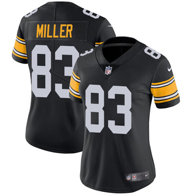 Nike Steelers #83 Heath Miller Black Alternate Women's Stitched NFL Vapor Untouchable Limited Jersey Nike Steelers #83 Heath Miller Black Alternate Women's Stitched NFL Vapor Untouchable Limited Jersey