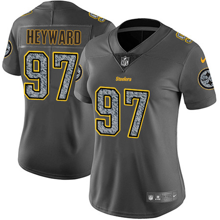 Nike Steelers #97 Cameron Heyward Gray Static Women's NFL Vapor Untouchable Game Jersey Nike Steelers #97 Cameron Heyward Gray Static Women's NFL Vapor Untouchable Game Jersey