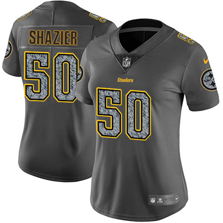 Nike Steelers #50 Ryan Shazier Gray Static Women's NFL Vapor Untouchable Game Jersey Nike Steelers #50 Ryan Shazier Gray Static Women's NFL Vapor Untouchable Game Jersey