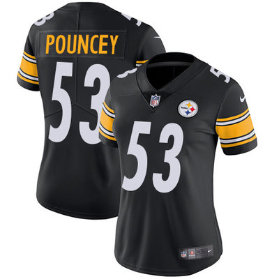 Nike Steelers #53 Maurkice Pouncey Black Team Color Women's Stitched NFL Vapor Untouchable Limited Jersey Nike Steelers #53 Maurkice Pouncey Black Team Color Women's Stitched NFL Vapor Untouchable Limited Jersey
