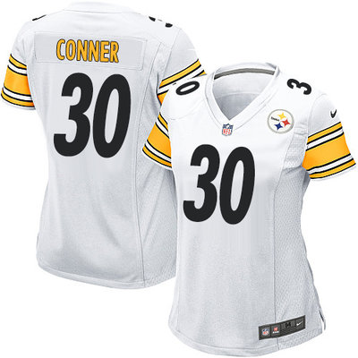 Nike Steelers #30 James Conner White Women's Stitched NFL Elite Jersey Nike Steelers #30 James Conner White Women's Stitched NFL Elite Jersey