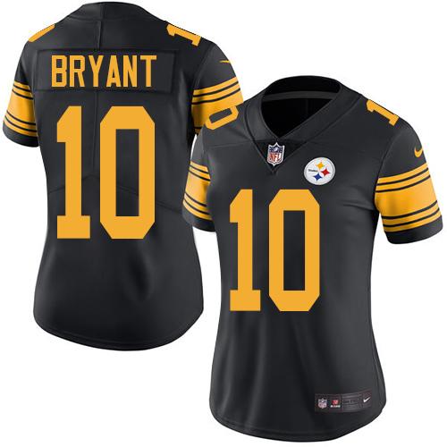 Nike Steelers #10 Martavis Bryant Black Women's Stitched NFL Limited Rush Jersey Nike Steelers #10 Martavis Bryant Black Women's Stitched NFL Limited Rush Jersey