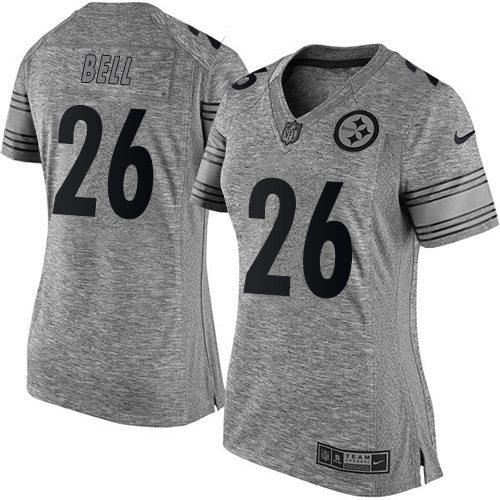 Nike Steelers #26 Le'Veon Bell Gray Women's Stitched NFL Nike Steelers #26 Le'Veon Bell Gray Women's Stitched NFL