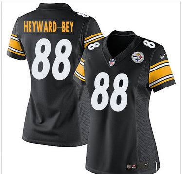 Women Nike Steelers #88 Darrius Heyward-Bey Black Team Color Stitched NFL Elite Jersey