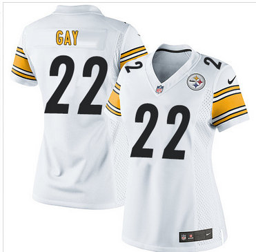 Women Nike Steelers #22 William Gay White Stitched NFL Elite Jersey
