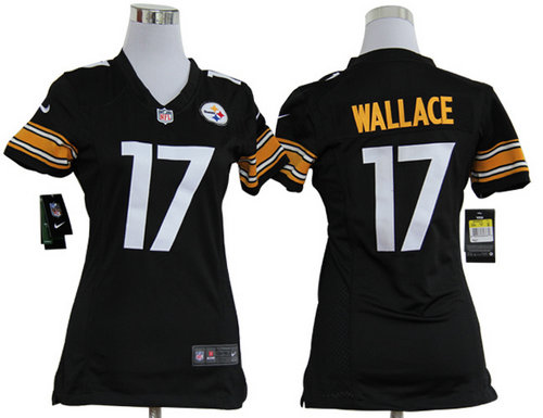 Women Nike Pittsburgh Steelers 17 Wallace Authentic Game Jerseys