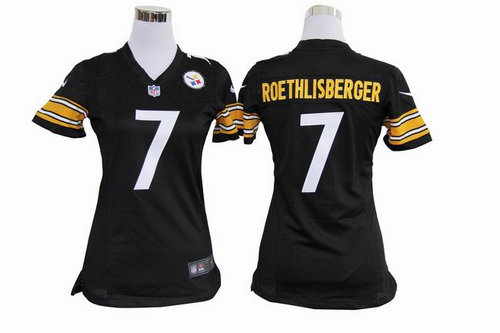 Women Nike Pittsburgh Steelers 7 Roethlisberger Authentic Game Jerseys