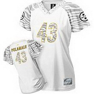 Women Pittsburgh Steelers 43 Troy Polamalu Jerseys white