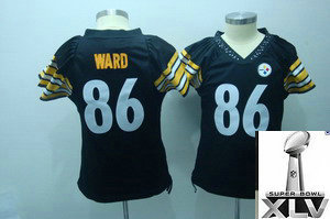 20llSB Pittsburgh Steelers 86 Hines ward black Field Flirt Fashion Women Jerseys