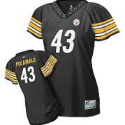 Pittsburgh Steelers 43 Popamalu black women jerseys