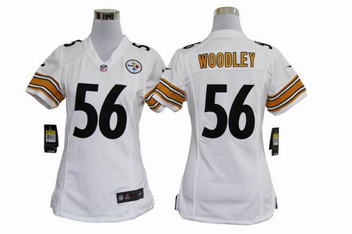 Women Nike Pittsburgh Steelers 56 Lamarr Woodley white Jerseys