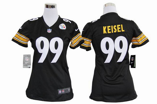 Women Nike Pittsburgh Steelers 99 Keisel Black Jerseys