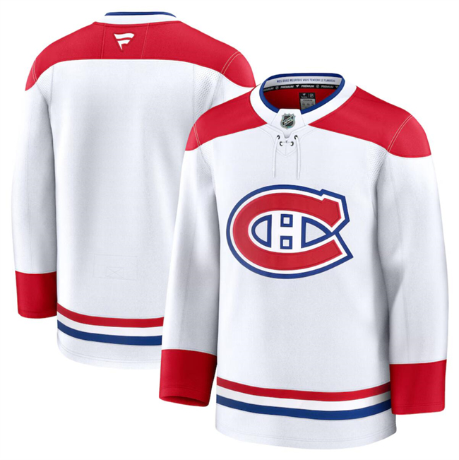 Men's Montreal Canadiens White 2024-25 Away Stitched Hockey Jersey Men's Montreal Canadiens White 2024-25 Away Stitched Hockey Jersey