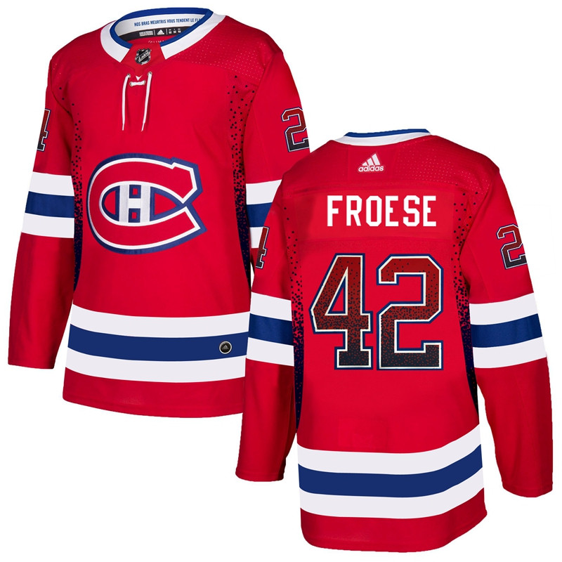 Canadiens 92 Byron Froese Red Drift Fashion Adidas Jersey Canadiens 92 Byron Froese Red Drift Fashion Adidas Jersey