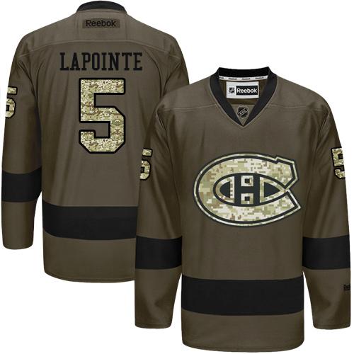 Canadiens #5 Guy Lapointe Green Salute to Service Stitched NHL Jersey Canadiens #5 Guy Lapointe Green Salute to Service Stitched NHL Jersey