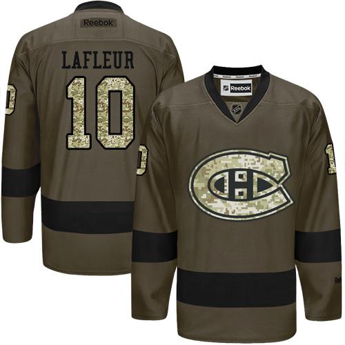 Canadiens #10 Guy Lafleur Green Salute to Service Stitched NHL Jersey Canadiens #10 Guy Lafleur Green Salute to Service Stitched NHL Jersey