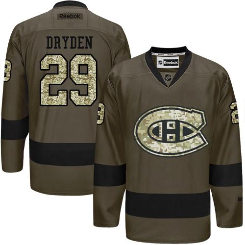 Canadiens #29 Ken Dryden Green Salute to Service Stitched NHL Jersey Canadiens #29 Ken Dryden Green Salute to Service Stitched NHL Jersey