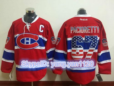 Canadiens #67 Max Pacioretty Red USA Flag Fashion Stitched NHL Jersey