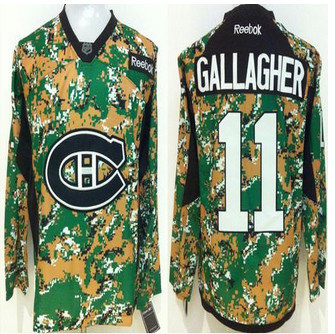 Montreal Canadiens #11 Brendan Gallagher Camo Veterans Day Practice Stitched NHL jersey Montreal Canadiens #11 Brendan Gallagher Camo Veterans Day Practice Stitched NHL jersey