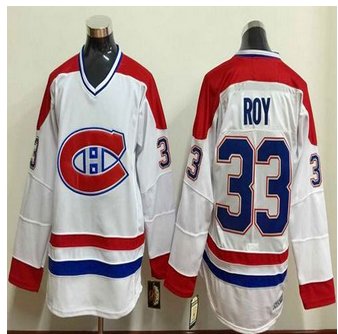 Montreal Canadiens #33 Patrick Roy White Stitched NHL Jersey Montreal Canadiens #33 Patrick Roy White Stitched NHL Jersey